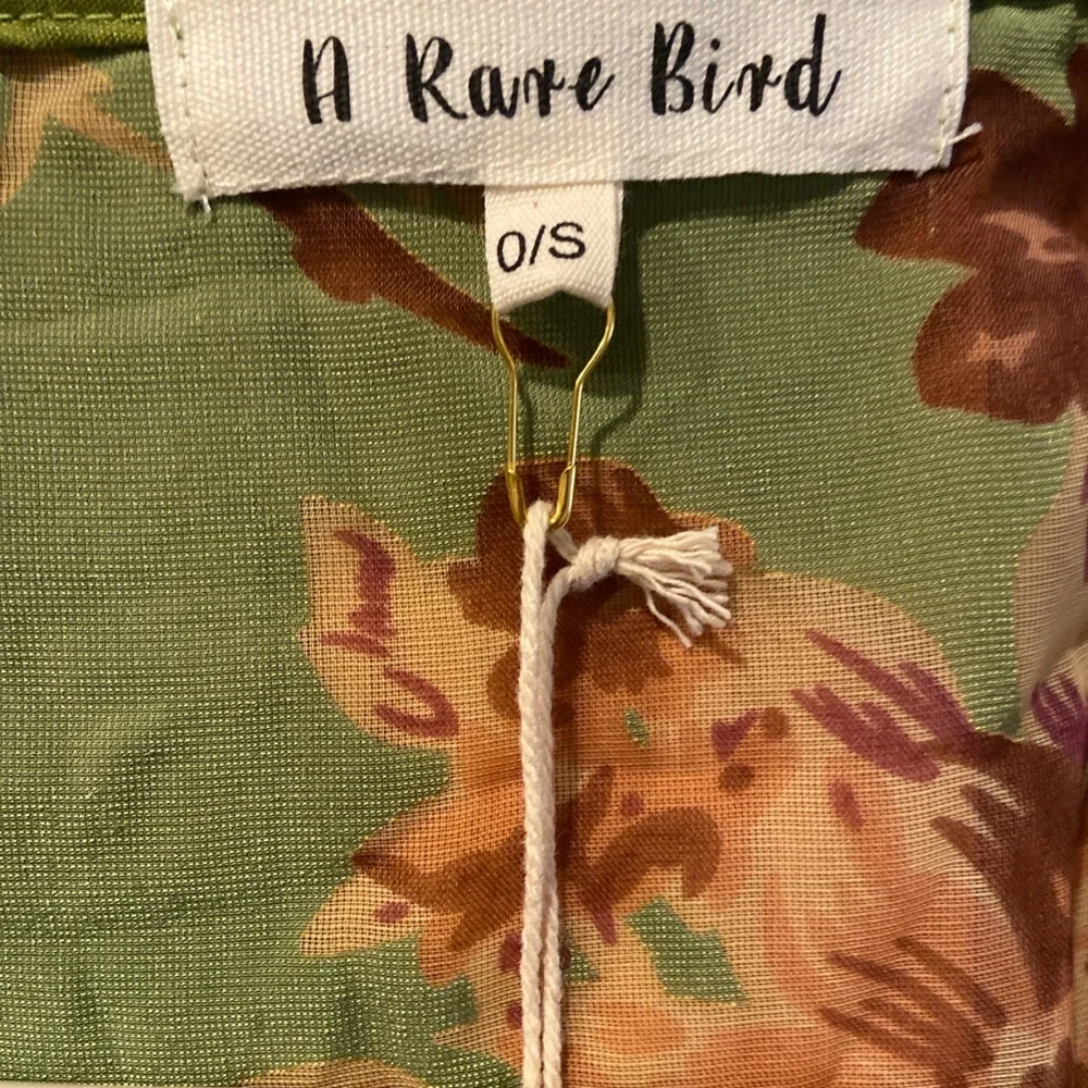 NWT! A Rare Bird Floral Green Velvet Kimono duster - Picture 3 of 4
